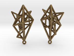 Urban Complexity Earrings in Natural Bronze
