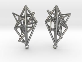 Urban Complexity Earrings in Natural Silver