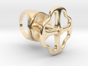 Valve ring in 14k Gold Plated Brass
