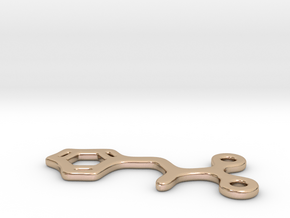 Phenylalanine Charm in 14k Rose Gold Plated Brass