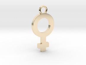 Female Pendant in 14k Gold Plated Brass