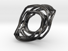 BristorBrot Julia Ring 21mm in Polished and Bronzed Black Steel
