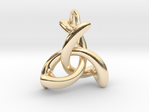 Pendant Trinity No.1 in 14k Gold Plated Brass