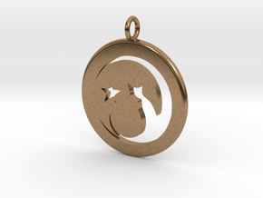 Cat Necklace in Natural Brass