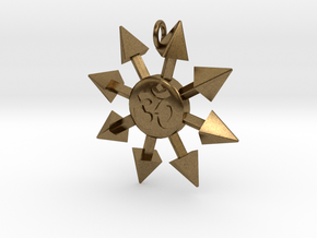 Chaos Star Pendant in Natural Bronze