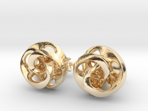 Mobius Cufflinks in 14k Gold Plated Brass