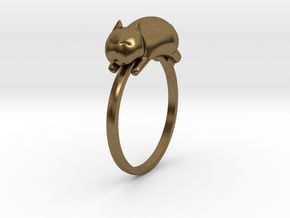 Happy Cat Ring in Natural Bronze: 7 / 54