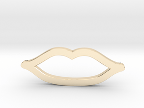 Mini Lips in 14k Gold Plated Brass