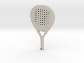 Paddle Racket Keychain in Natural Sandstone