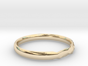 Shadow Ring US Size 8 UK Size Q in 14k Gold Plated Brass