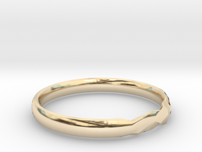 Shadow Ring US 8 5/8 UK Size R in 14k Gold Plated Brass