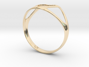 Open Heart Ring in 14K Yellow Gold