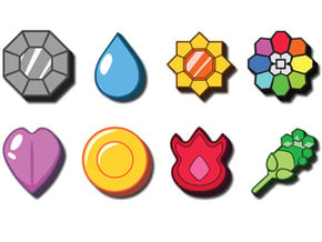 Pokemon Badges in White Natural Versatile Plastic
