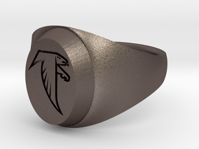 Falcon Class Ring in Polished Bronzed Silver Steel