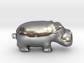 Hippo 3000 BC  in Polished Silver
