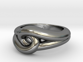 True lover's knot in Polished Silver