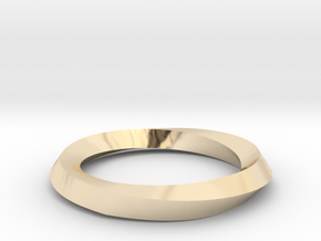 Mobius Wedding Ring-Size 4 in 14k Gold Plated Brass