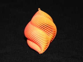 Mathematical Mollusca - Small Yellow/Red Shell Orn in Full Color Sandstone