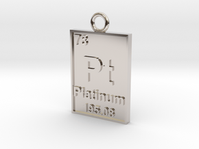 Platinum Periodic Table Pendant in Rhodium Plated Brass