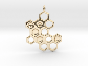 Honeycomb Necklace in 14K Yellow Gold