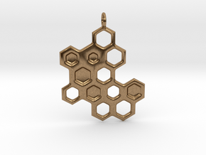 Honeycomb Necklace in Natural Brass