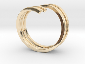 Bars & Wire Ring Size 7½ in 14k Gold Plated Brass