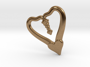 TWO HEARTS ONE LOVE in Natural Brass