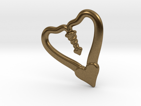 TWO HEARTS ONE LOVE in Natural Bronze