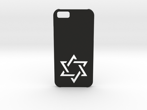 I-phone 6 Case: Israëli Star in Black Natural Versatile Plastic