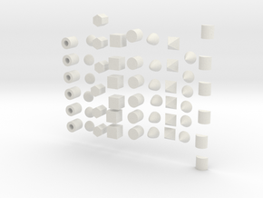 Building  Blocks version 2 in White Natural Versatile Plastic