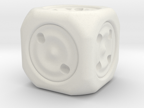 The dice in White Natural Versatile Plastic