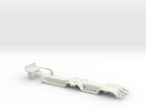 000020 HO 1:87 Tieflader Trailer in White Natural Versatile Plastic: 1:87