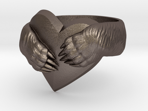 "Bear hug" Ring in Polished Bronzed Silver Steel: 11.5 / 65.25