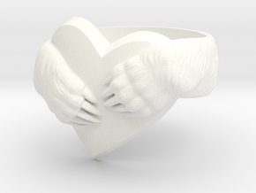 "Bear hug" Ring in White Processed Versatile Plastic: 11.5 / 65.25