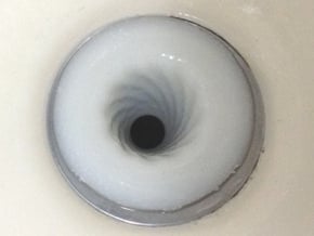 Sink Drain Whirlpool Generator in White Processed Versatile Plastic