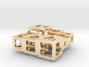 SPSS Cubes 21 in 14k Gold Plated Brass
