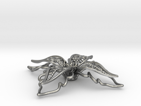 fleur de lys, giglio, lily in Natural Silver