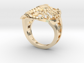 Mech Scorpion Ring Size 10 in 14k Gold Plated Brass