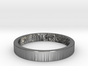 Fingerprint Ring - Hers in Fine Detail Polished Silver