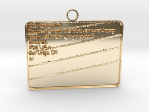 14th or so anniversiwhatever pendant in 14k Gold Plated Brass