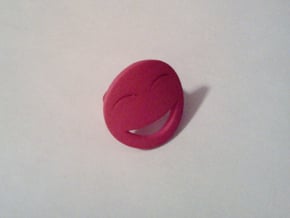 Smile/Laughing Ring Size 4, 14.9 mm in Pink Processed Versatile Plastic