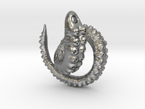 Tentacle Pendant in Natural Silver