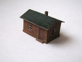 Gatekeeper house Z scale in Tan Fine Detail Plastic