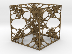 Snowflake Cube in Natural Bronze