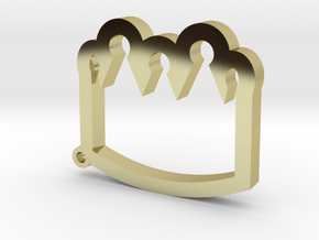 Crown Emoji Keychain/Pendant in 18k Gold Plated Brass