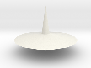 Spinning top PT v4 in White Natural Versatile Plastic
