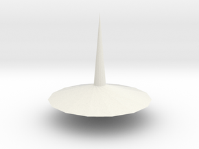 Spinning top PT v6 in White Natural Versatile Plastic