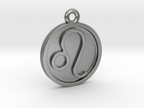 Leo/Löwe Pendant in Natural Silver