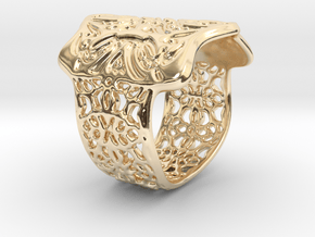 Ring_d21.5_PEsrx201Oca311iFR011x011-wax in 14k Gold Plated Brass
