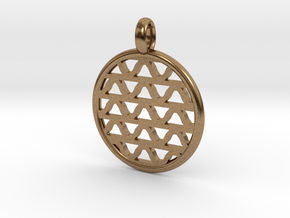 DRAW pendant - waves A in Natural Brass